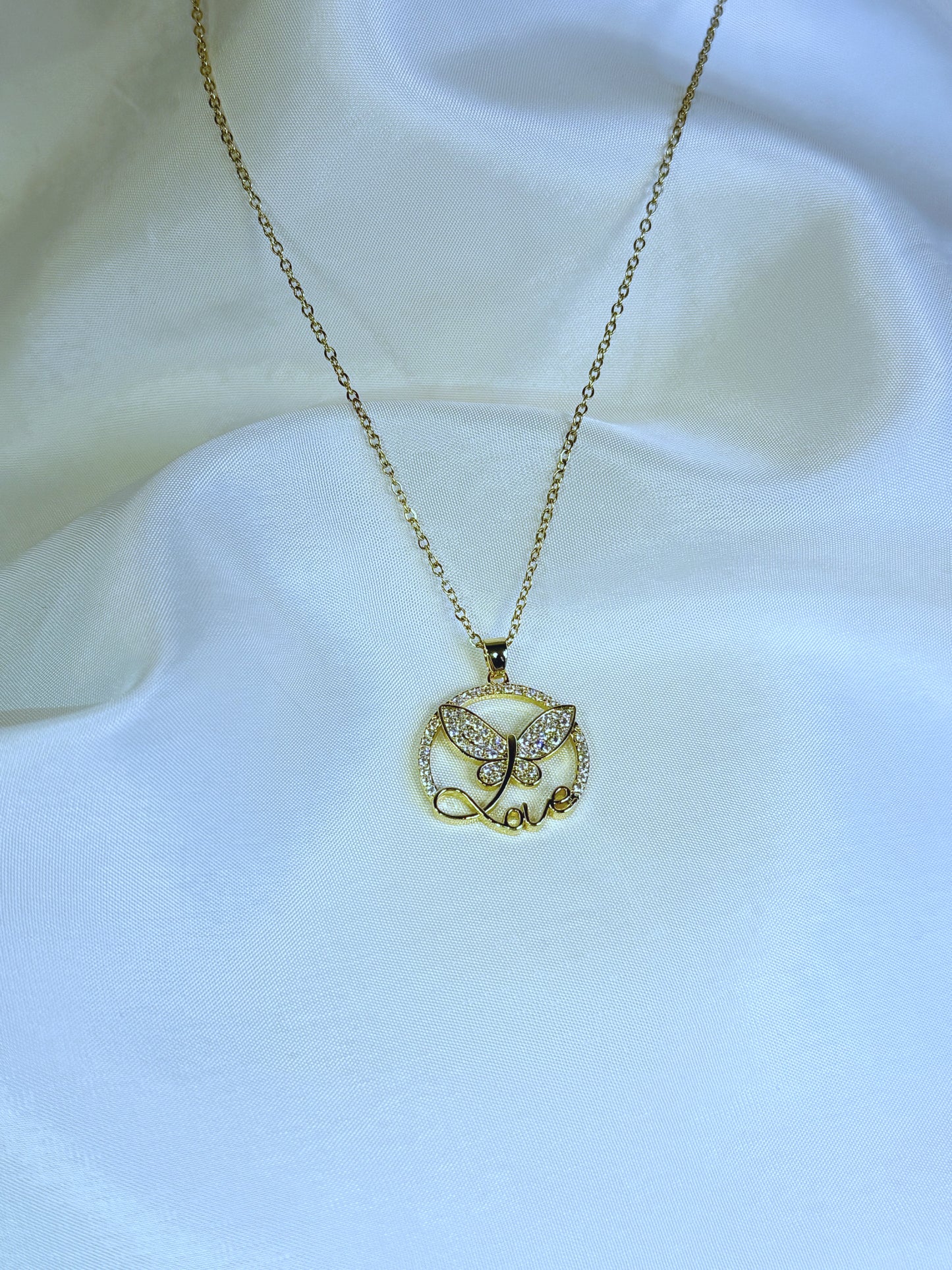 Golden Affection Flutter Necklace