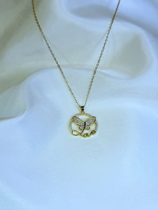 Golden Affection Flutter Necklace