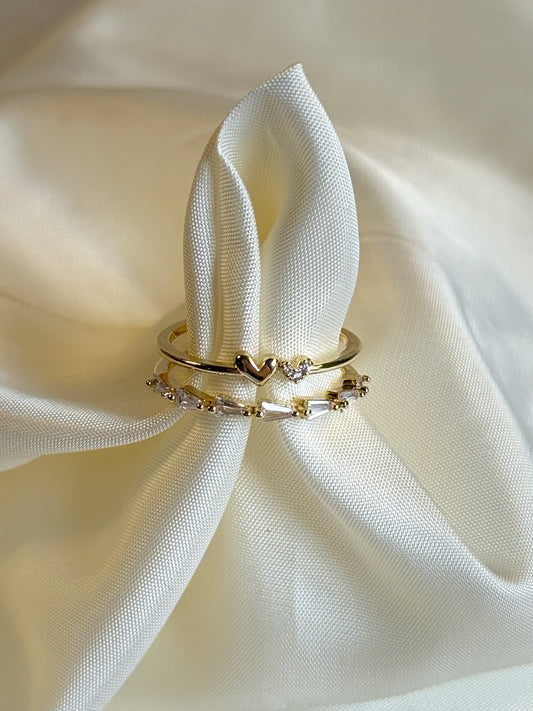 Golden Love Pair Ring