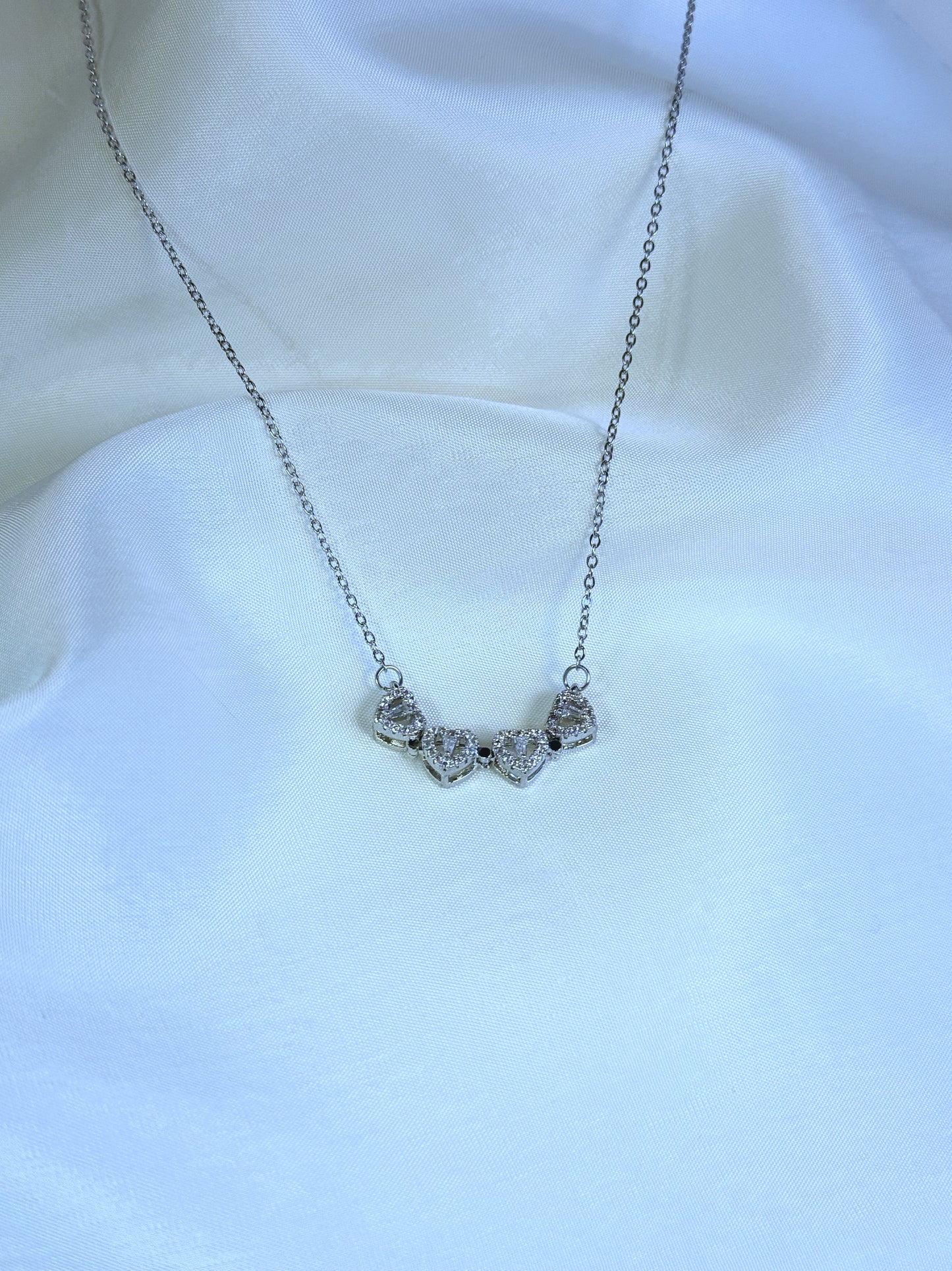 Silver Heartfelt Clover Harmony